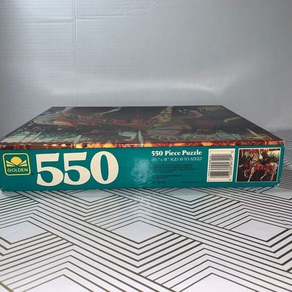 Golden 550 Piece Carousel Horse Jigsaw Puzzle Colorful Merry Go‎ Round New - Picture 3 of 3